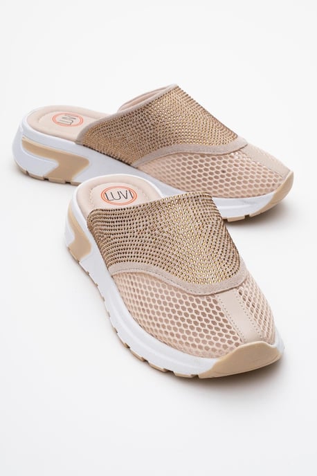 GLEA Mesh Strass Pantoletten Damen - Image 4