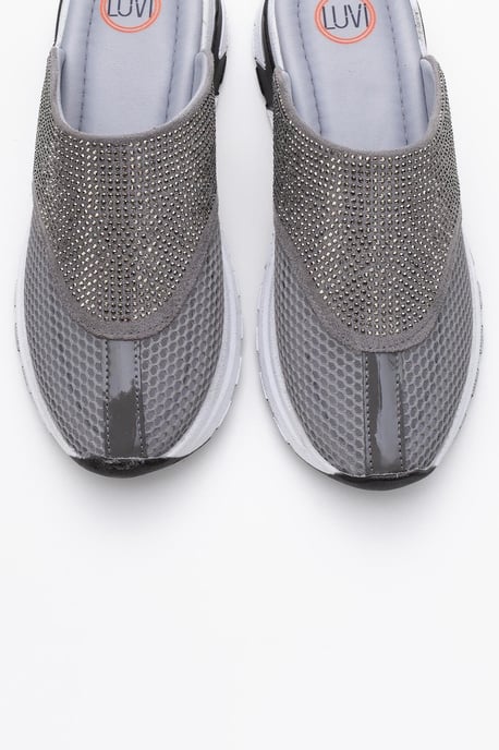 GLEA Mesh Strass Pantoletten Damen - Image 2