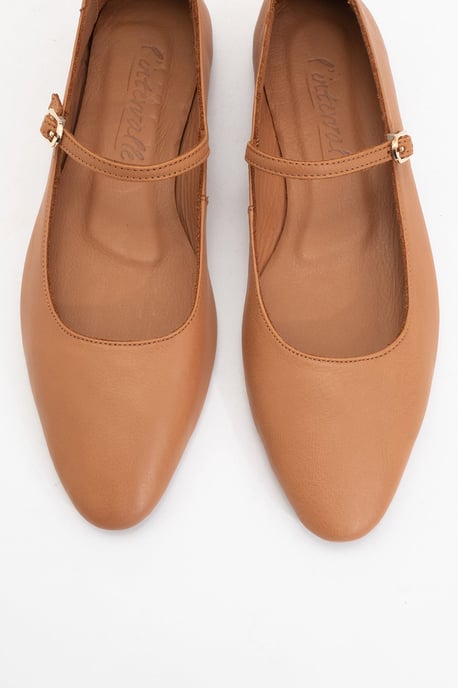 Lara Leder Mary Jane Flache Schuhe - Image 5