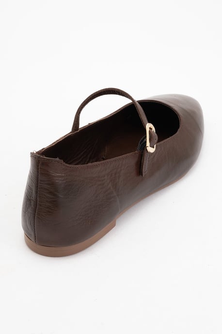 Lara Leder Mary Jane Flache Schuhe - Image 3