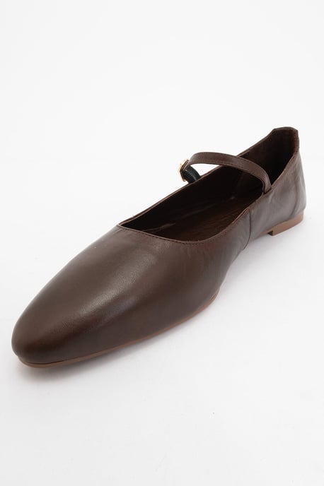 Lara Leder Mary Jane Flache Schuhe - Image 4