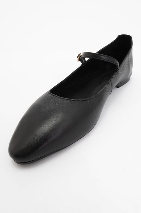 Lara Leder Mary Jane Flache Schuhe - Image 4