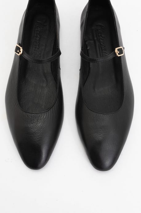 Lara Leder Mary Jane Flache Schuhe - Image 5