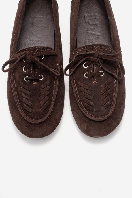 Lorven Leder Schnürung Loafer Damen - Image 3