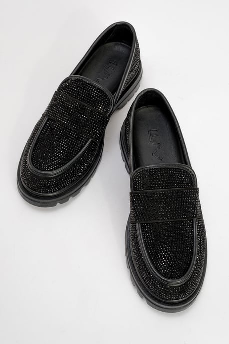 Babel Stein Verziert Wildleder Loafer Damen - Image 2