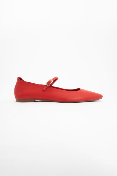 Lara Leder Mary Jane Flache Schuhe - Image 2