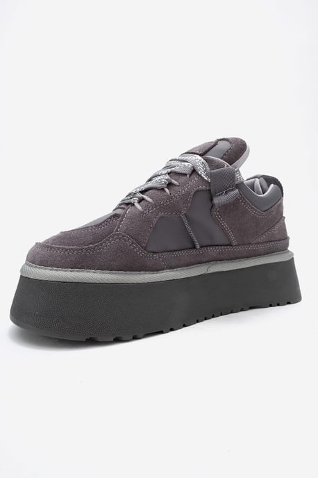 Riven Leder Plateau Turnschuh Damen - Image 4