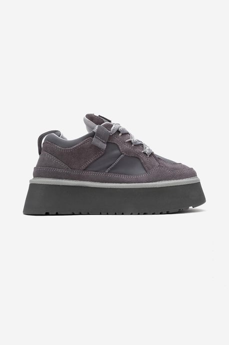 Riven Leder Plateau Turnschuh Damen - Image 6
