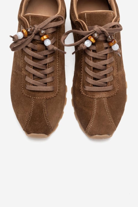 Brea Leder Verzierte Turnschuh Damen - Image 3