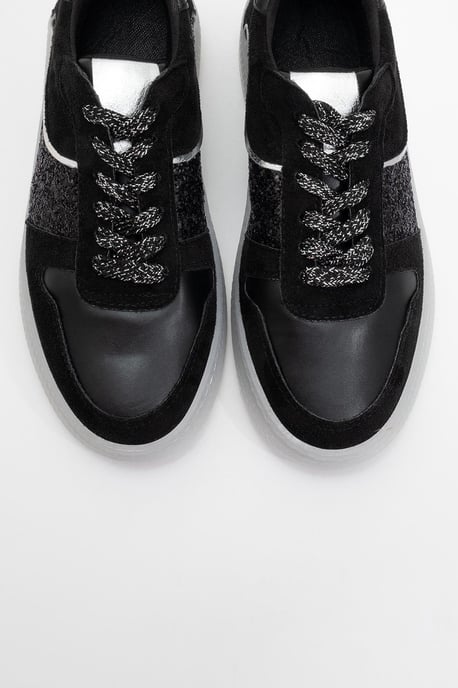 Felipe Glitzer Leder Turnschuhe Damen - Image 2