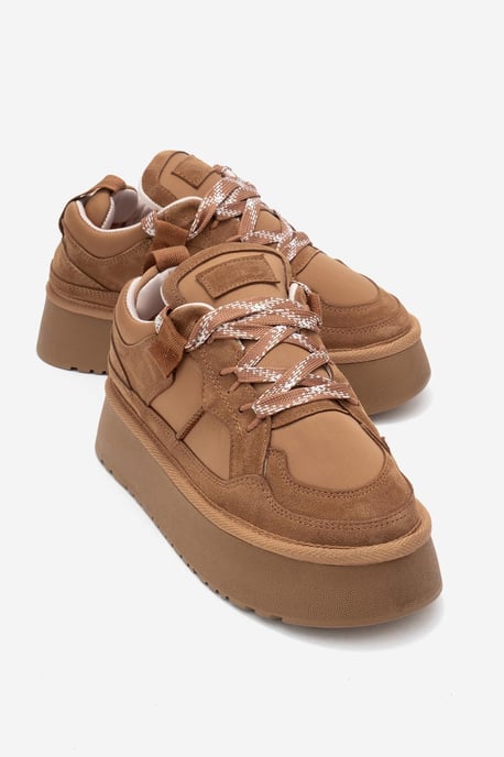 Riven Leder Plateau Turnschuh Damen - Image 2