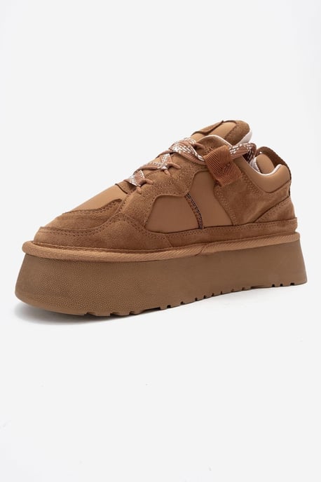 Riven Leder Plateau Turnschuh Damen - Image 4