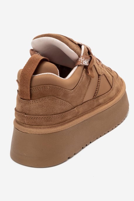 Riven Leder Plateau Turnschuh Damen - Image 5