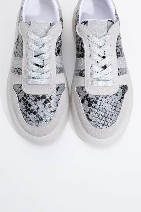 Prologue Rexie Glitzersneaker für Damen - Silber - Image 2