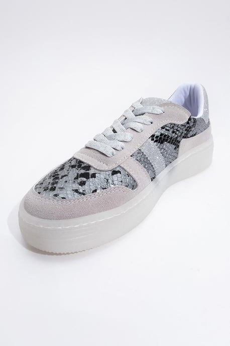Prologue Rexie Glitzersneaker für Damen - Silber - Image 3