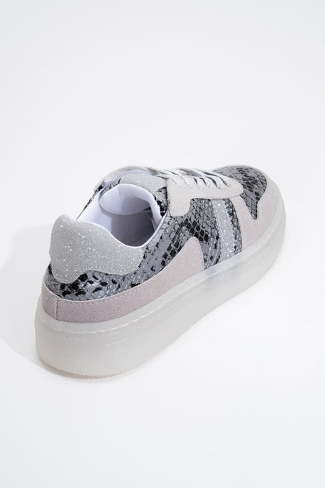 Prologue Rexie Glitzersneaker für Damen - Silber - Image 4