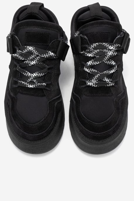 Riven Leder Plateau Turnschuh Damen - Image 3