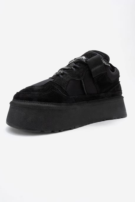 Riven Leder Plateau Turnschuh Damen - Image 4