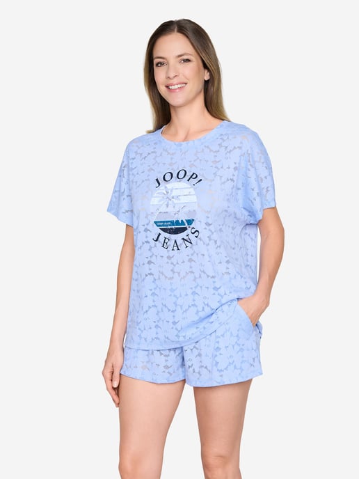 JOOP! Jeans Damen Pyjamaoberteil Allover LaceSchlafshirt, Pyjama Shirt, Nachtshirt - Image 2