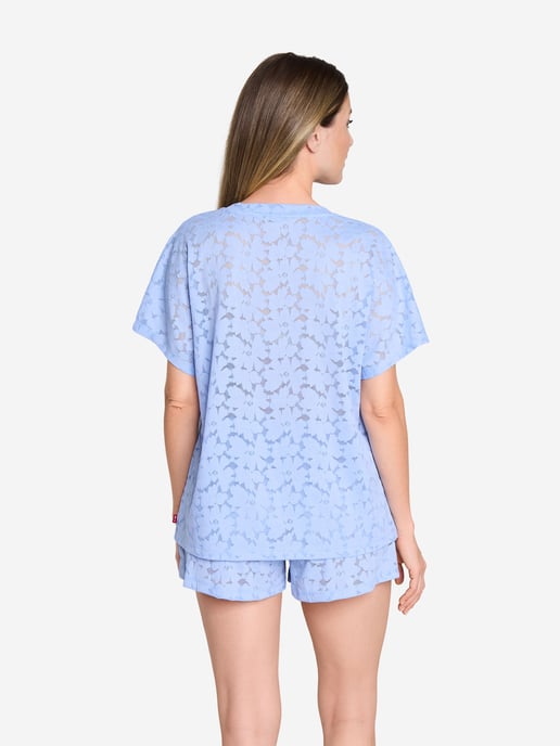 JOOP! Jeans Damen Pyjamaoberteil Allover LaceSchlafshirt, Pyjama Shirt, Nachtshirt - Image 3