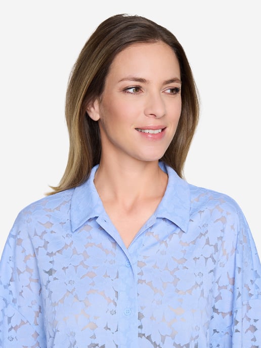 JOOP! Jeans Damen Pyjamaoberteil Allover LaceSchlafshirt, Pyjama Shirt, Nachtshirt - Image 4