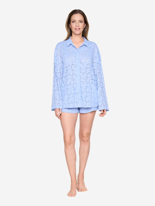 JOOP! Jeans Damen Pyjamaoberteil Allover LaceSchlafshirt, Pyjama Shirt, Nachtshirt - Image 5