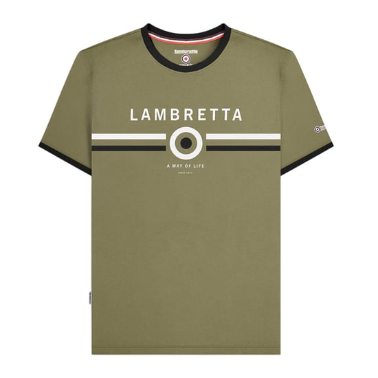 Lambretta - T-Shirt Ringer-Stil für Herren (Khaki) - Image 1
