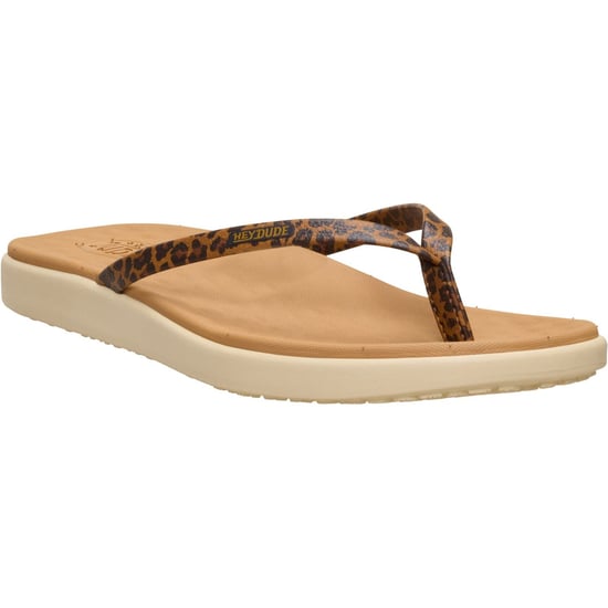 HEYDUDE Maui Breeze Polyurethan Damen Tan Leopard Flip-Flops - Image 1