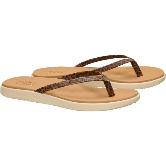 HEYDUDE Maui Breeze Polyurethan Damen Tan Leopard Flip-Flops - Image 3