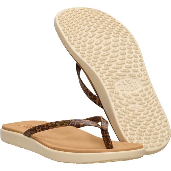 HEYDUDE Maui Breeze Polyurethan Damen Tan Leopard Flip-Flops - Image 4