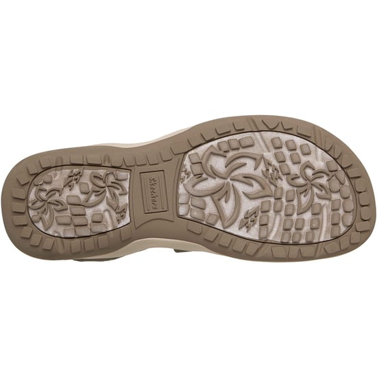 Skechers Reggae Slim Stretch Flex Textil Damen Sandalen Olive - Image 2