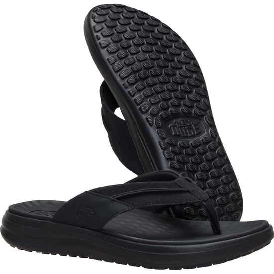 HEYDUDE Finn Flip Polyurethane Men's Black Sandals - Image 4