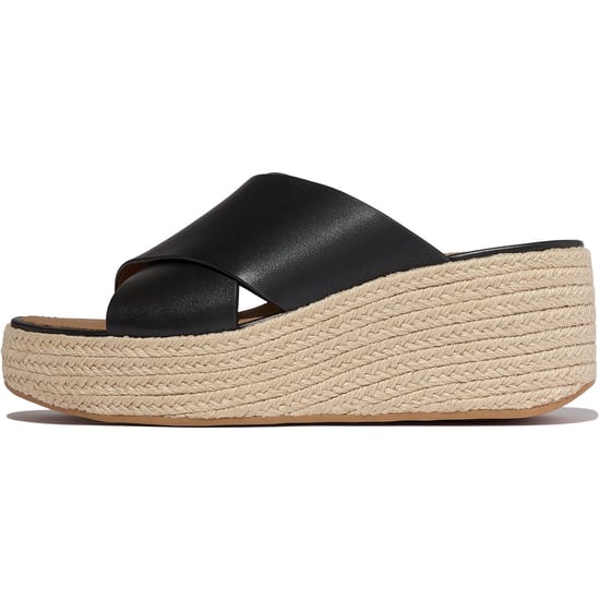 Fitflop Plattform-Leder-Damen Sandalen in Schwarz - Image 4