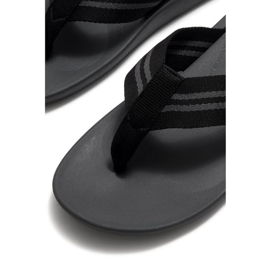 Fitflop iQushion Polyester Herren Sandalen in Schwarz/Grau - Image 5