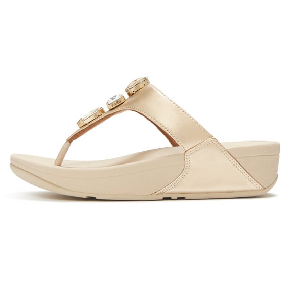 Fitflop Lulu Ultra-Jewel Zehenpost Polyurethan Damen Sandalen Platino - Image 4