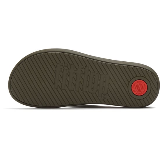 Fitflop iQushion Polyester Herren Flip-Flops in Dunkeloliven/Salbeigrün - Image 2