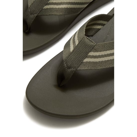 Fitflop iQushion Polyester Herren Flip-Flops in Dunkeloliven/Salbeigrün - Image 5