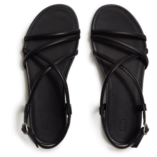 Fitflop Gracie Kristallleder Damen Sandalen Schwarz - Image 3