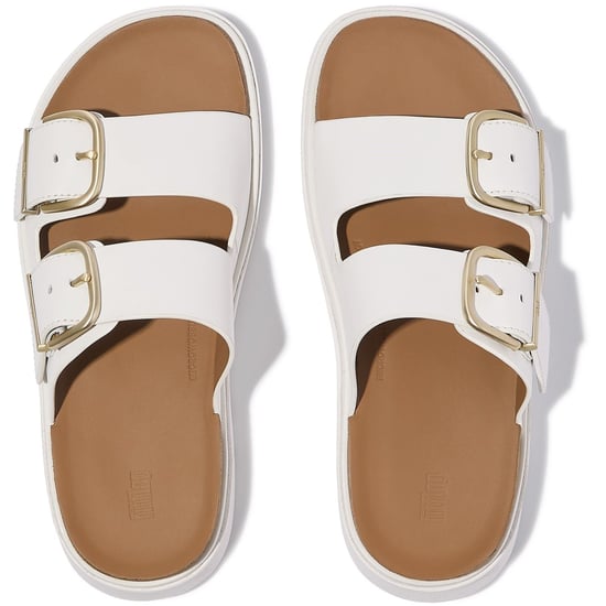 Fitflop Gen-FF Two-Bar Leather Women's Urban White Sandals - Image 3