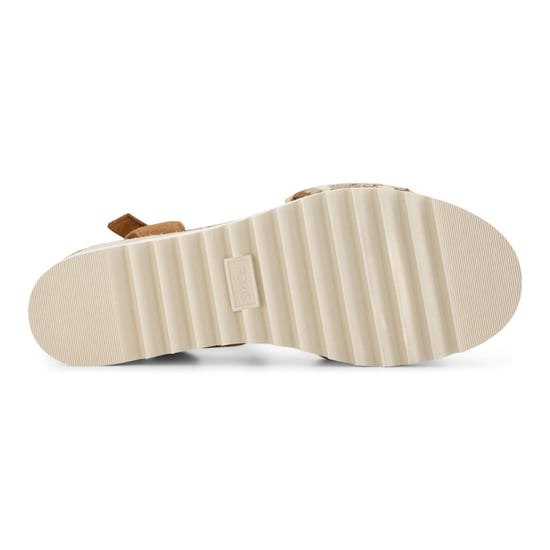 TOMS Diana Wedge Leder Damensandalen Dunkelbeige - Image 4