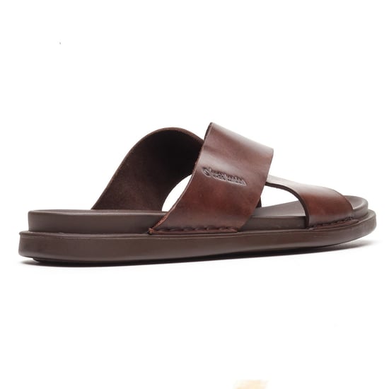 Base London Drift Leder Herren Braune Sandalen - Image 2