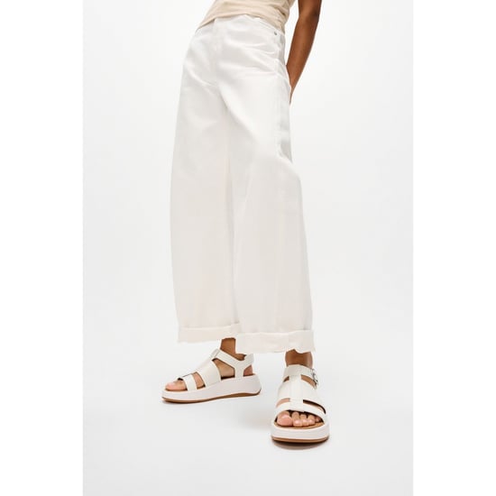 Fitflop F-Mode Fisherman Leather Women's Urban White Narrow Fit Sandals - Image 6