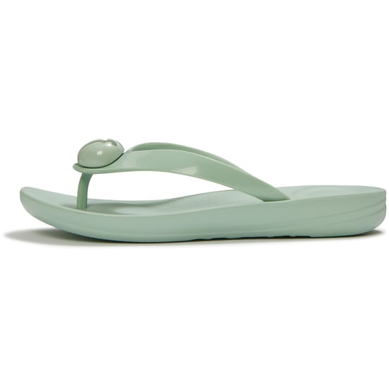 Fitflop iQushion Glossy-Button Polyurethan Damen Mint Whisper Flip-Flops - Image 4