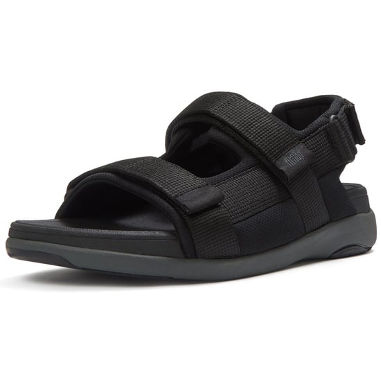 Fitflop F-Mode Go Polyester Herren schwarze Sandalen - Image 1
