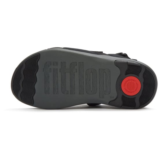 Fitflop F-Mode Go Polyester Herren schwarze Sandalen - Image 2