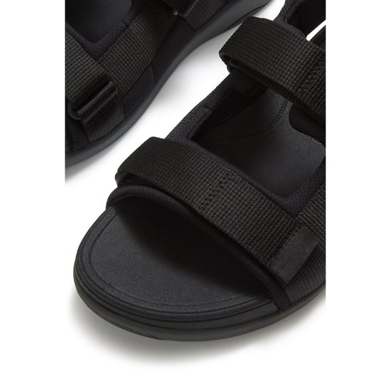 Fitflop F-Mode Go Polyester Herren schwarze Sandalen - Image 5