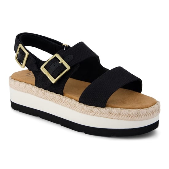 TOMS Giana Textil Damen Schwarze Strand-Sandalen - Image 1