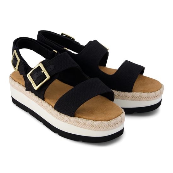 TOMS Giana Textil Damen Schwarze Strand-Sandalen - Image 3