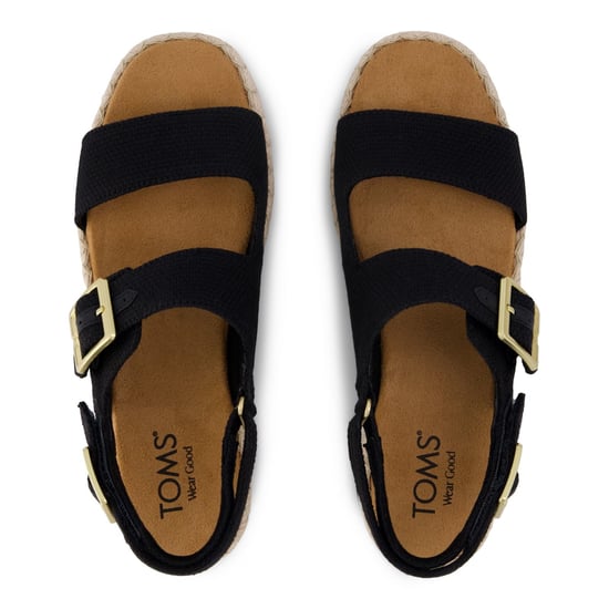 TOMS Giana Textil Damen Schwarze Strand-Sandalen - Image 5