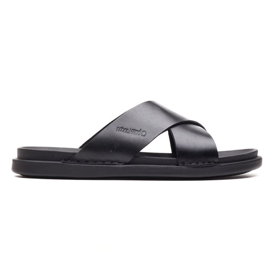 Base London Drift Leder Herren Schwarz Sandalen - Image 5
